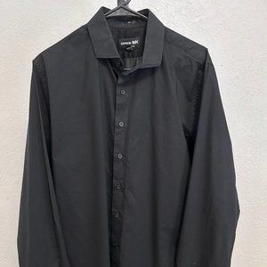 Express 1MX Black - Long Sleeve Button Up